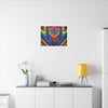 Purple Jerry Bear Chevron Tie-Dye Canvas Print | JamminOn