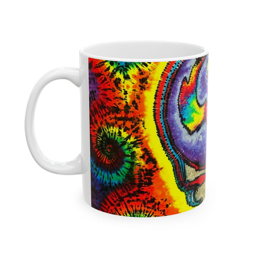 Stealie Skull Bear Heart Tie-Dye Ceramic Mug | JamminOn