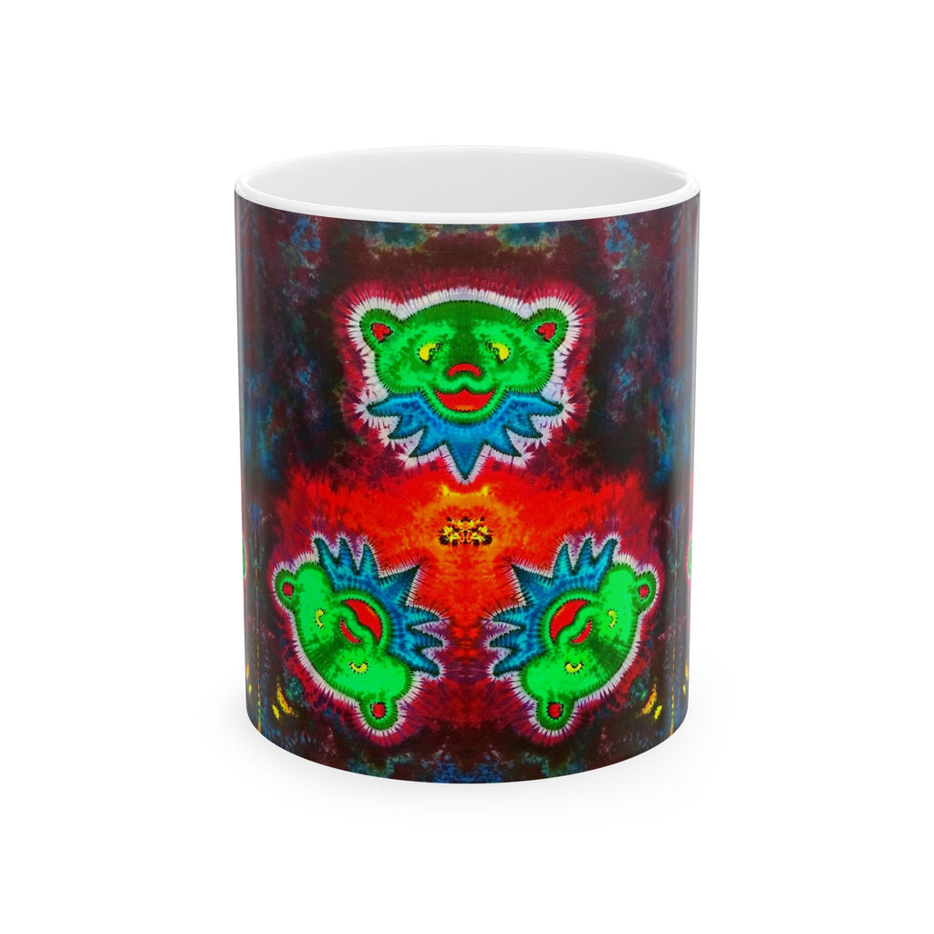 Triple Dancing Bears Tie-Dye Ceramic Mug | JamminOn