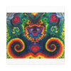 Dancing Bear Rainbow Hearts Tie-Dye Wall Art Canvas Print | JamminOn