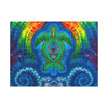 Rainbow Arch Sea Turtle Tie-Dye Canvas Print | JamminOn