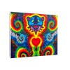 Blue Bear Heart Tie-Dye Canvas Print | JamminOn