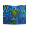 Sea Turtle Family Tie-Dye Wall Tapestry | JamminOn