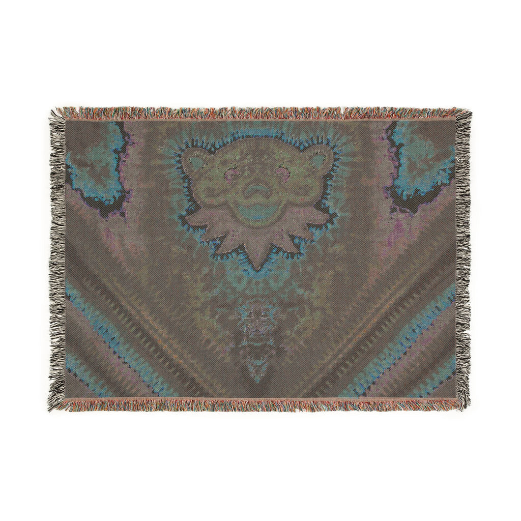 Psychedelic Tie-Dye Woven Blanket | JamminOn Festival Art