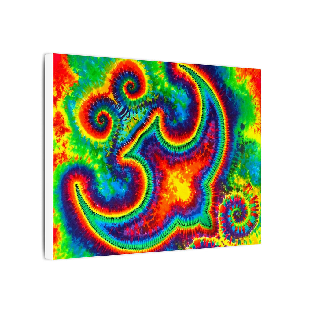 Om Symbol Rainbow Tie-Dye Canvas Print | JamminOn
