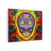 Stealie Skull Bear Heart Tie-Dye Canvas Print | JamminOn