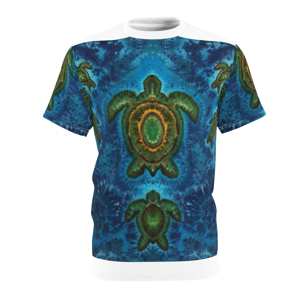 Sea Turtle Family Mandala Tie-Dye AOP Shirt - JamminOn