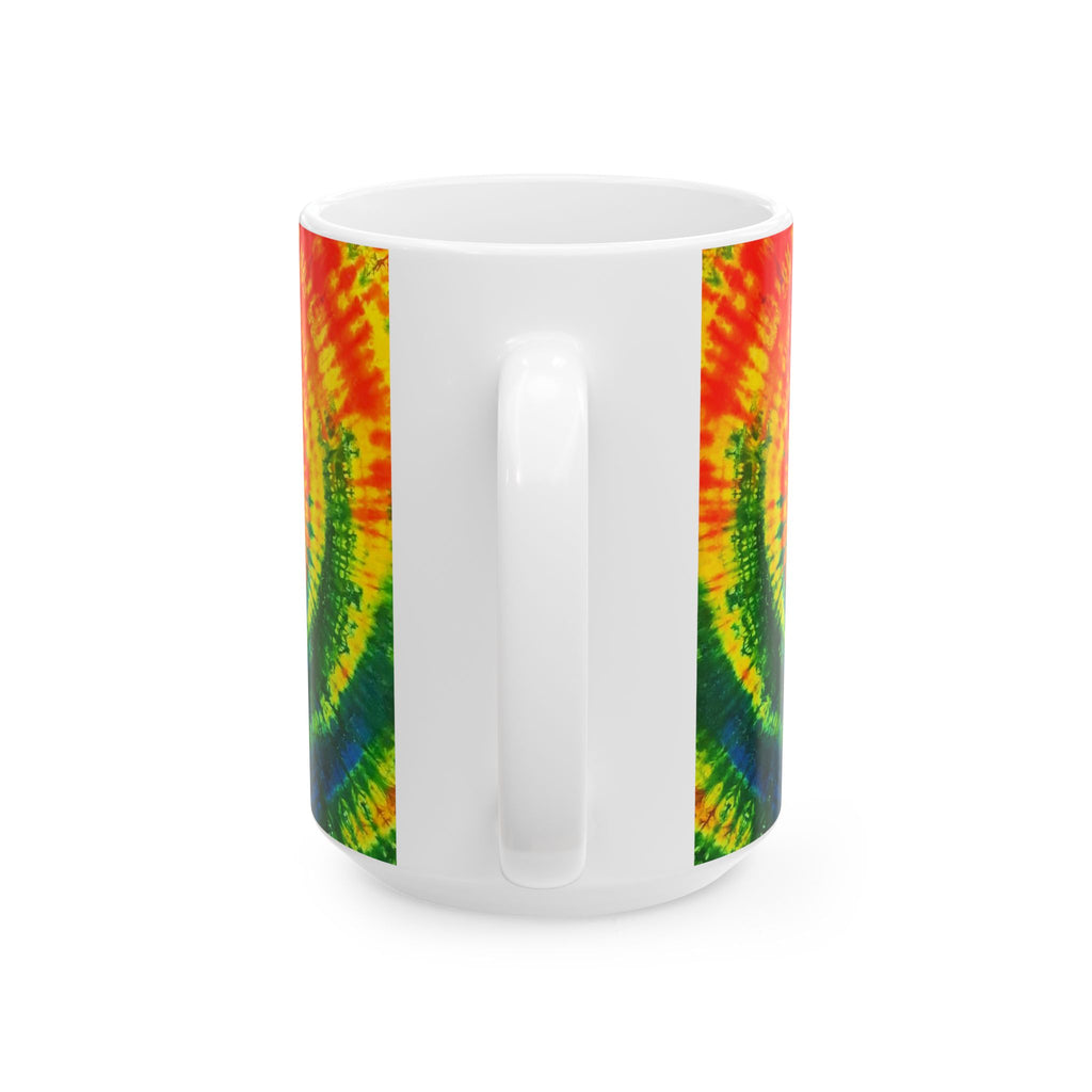 Psychedelic Mushroom Mandala Tie-Dye Ceramic Mug | JamminOn