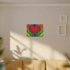 Rainbow Heart of  LOVE Tie-Dye Canvas Print | JamminOn