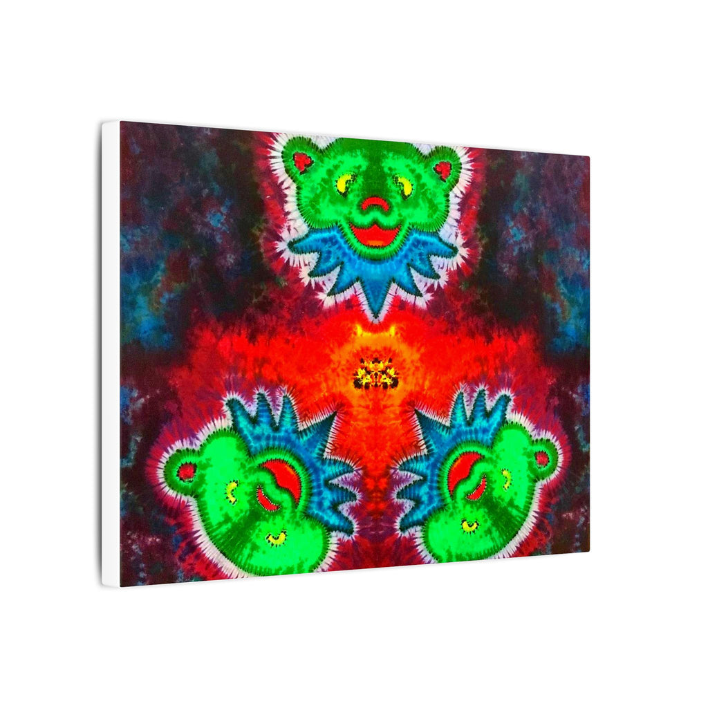Triple Dancing Bears Tie-Dye Canvas Print | JamminOn