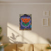 Orange Bear Radial Tie-Dye Wall Art Canvas Print | JamminOn