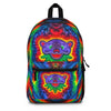 Tie-Dye Dancing Bear Backpack — Colorful Psychedelic School & Festival Bag