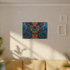 Cosmic Bear Hearts Tie-Dye Wall Art Canvas Print | JamminOn