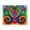 Purple Dancing Bear Hearts Tie-Dye Canvas Print | JamminOn