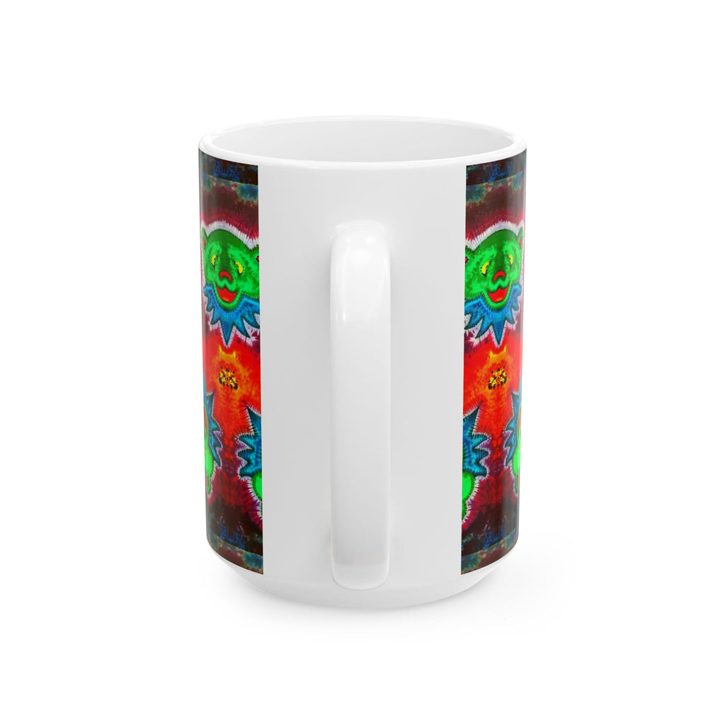 Triple Dancing Bears Tie-Dye Ceramic Mug | JamminOn