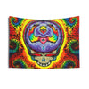Stealie Skull Bear Heart Tie-Dye Wall Tapestry | JamminOn