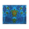 Sea Turtle Family Tie-Dye Canvas Print | JamminOn