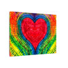 Rainbow Heart of  LOVE Tie-Dye Canvas Print | JamminOn