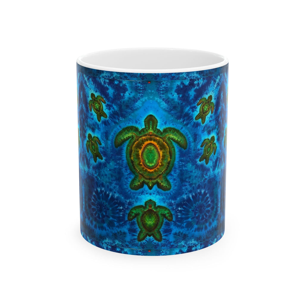 Sea Turtle Family Tie-Dye Ceramic Mug | JamminOn