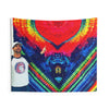 Rainbow Heart Original Tie-Dye Wall Tapestry | JamminOn