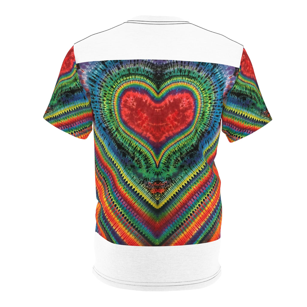 Chevron Rainbow Heart Tie-Dye AOP Shirt - JamminOn