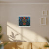 Cosmic Bear Hearts Tie-Dye Wall Art Canvas Print | JamminOn