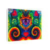 Purple Dancing Bear Hearts Tie-Dye Canvas Print | JamminOn