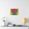 Rainbow Heart of Love Tie-Dye Canvas Print | JamminOn