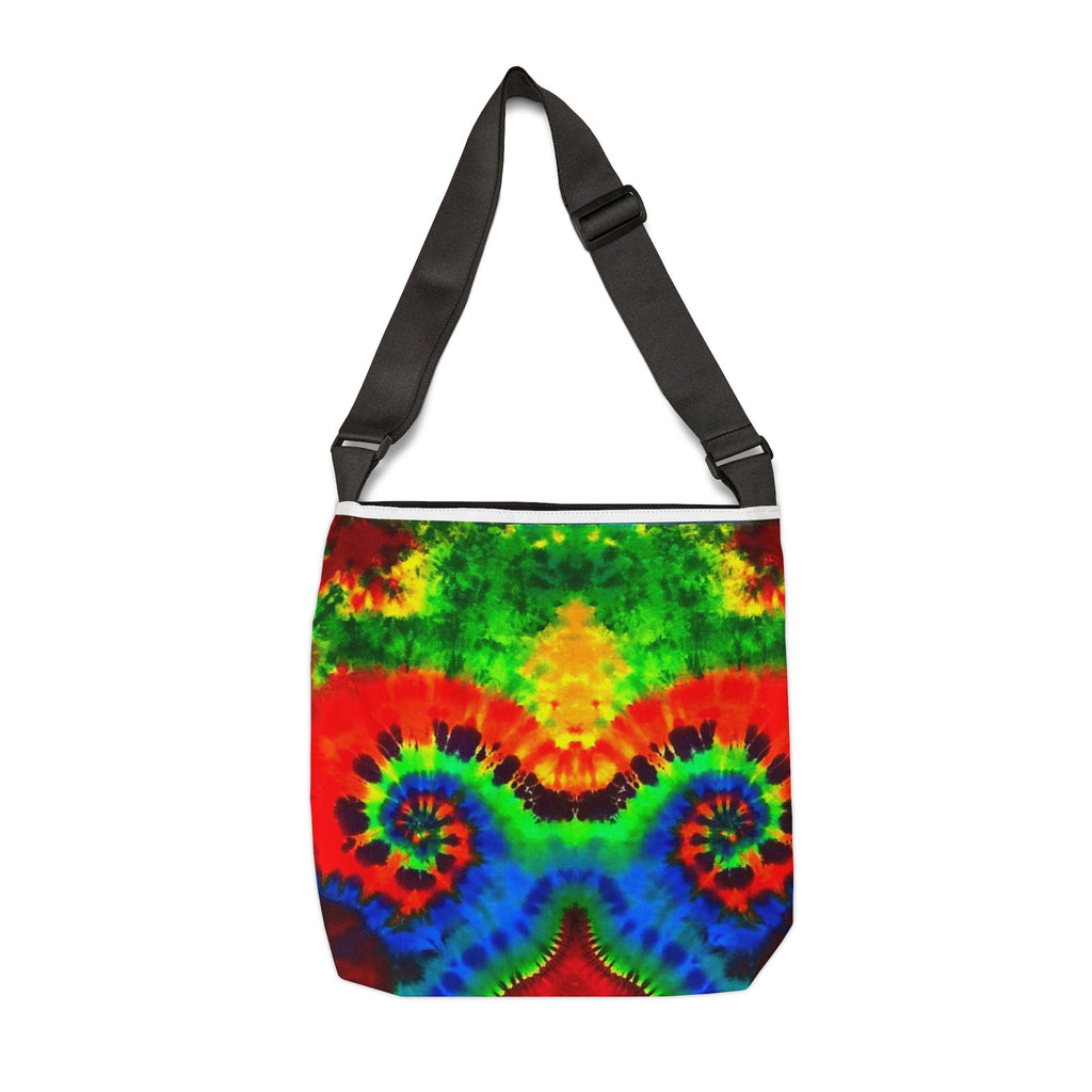 Orange Bear Rainbow Spirals Tie-Dye Tote Bag | JamminOn