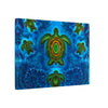 Sea Turtle Family Tie-Dye Canvas Print | JamminOn