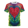 Rainbow Heart Mandala Tie-Dye AOP Shirt - JamminOn