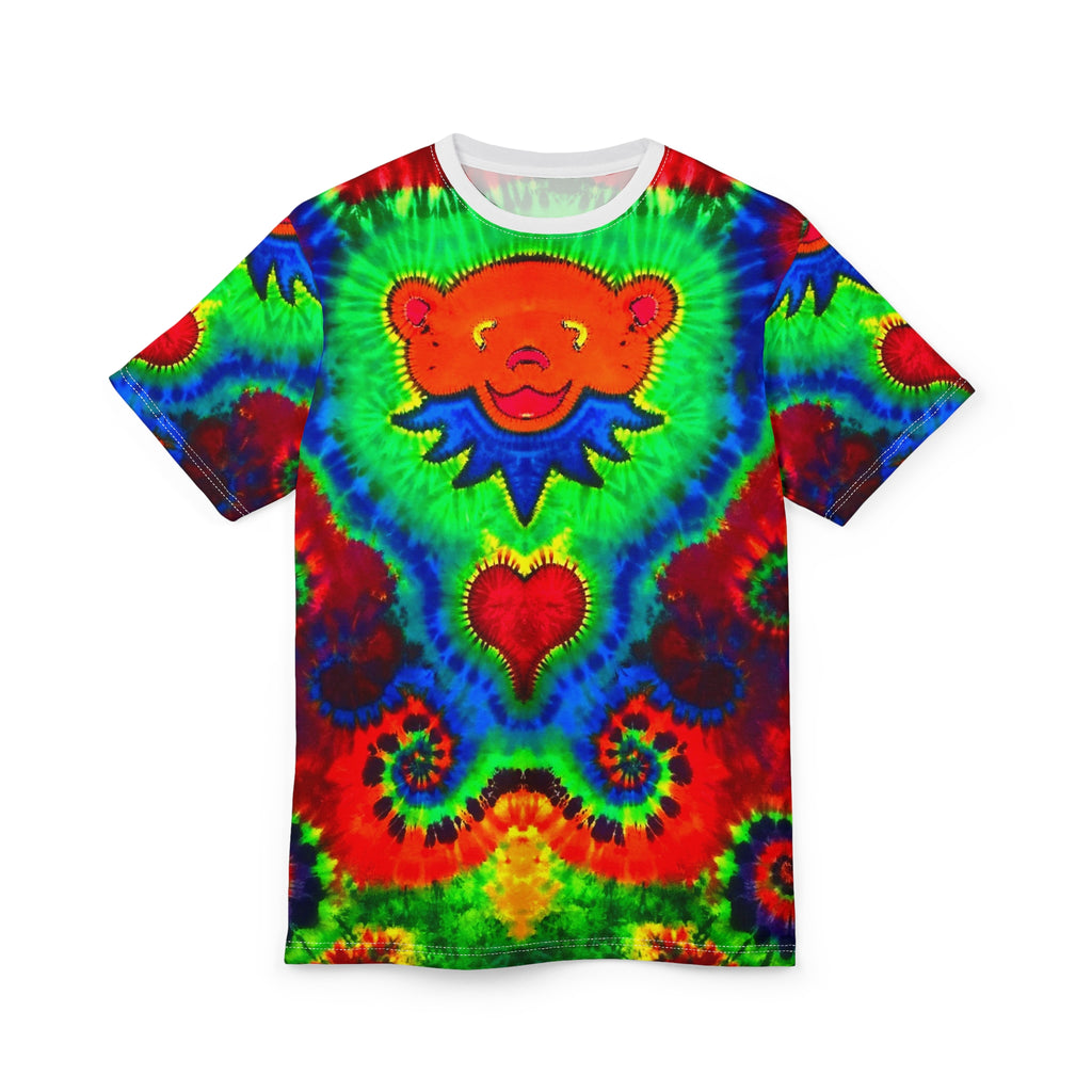 Orange Bear Rainbow Spirals Tie-Dye AOP Shirt | JamminOn