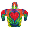 Rainbow Heart Tie-Dye AOP Hoodie | JamminOn