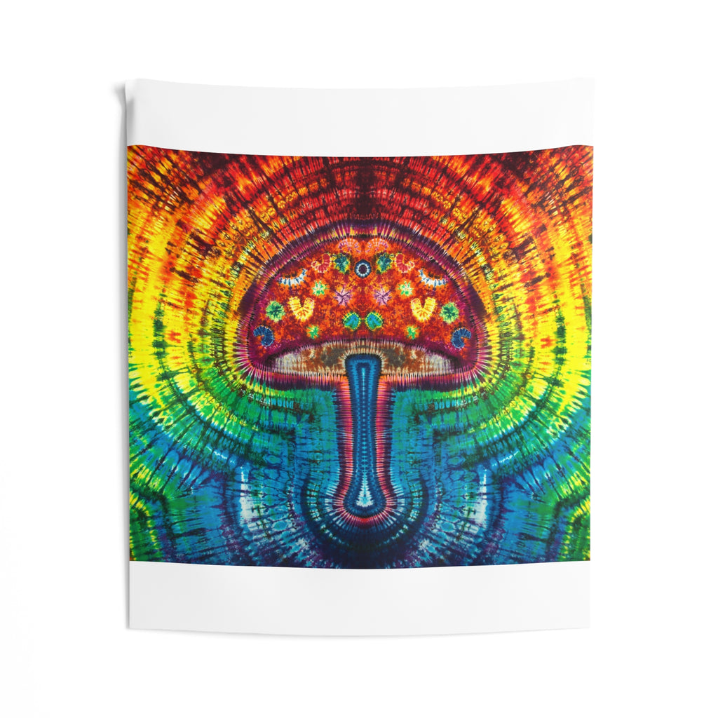 Rainbow Mushroom Tie-Dye Wall Tapestry | JamminOn