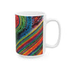 Chevron Rainbow Heart Psychedelic Tie-Dye Coffee Mug | JamminOn