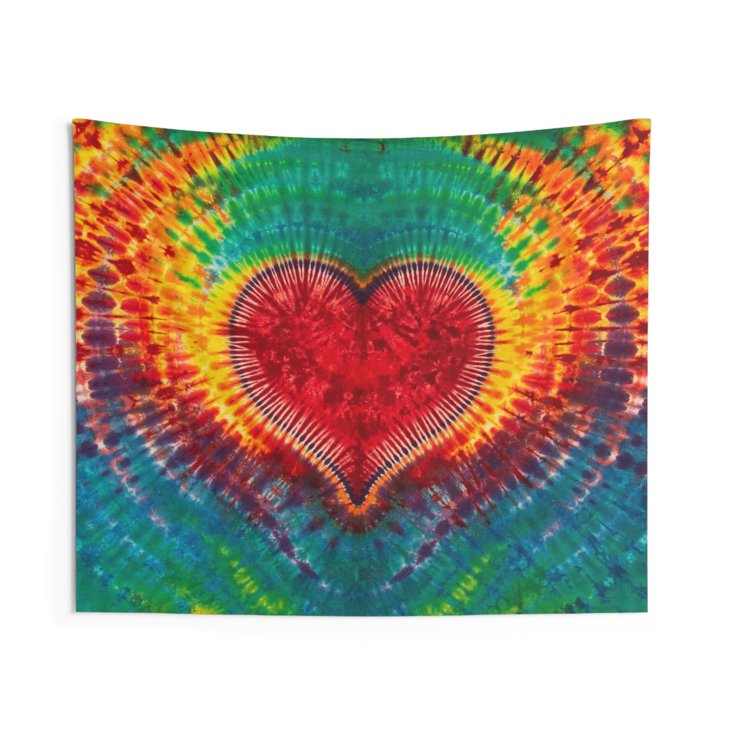 Rainbow Heart Tapestry