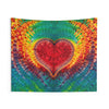 Rainbow Heart Tapestry