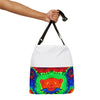 Orange Bear Rainbow Spirals Tie-Dye Tote Bag | JamminOn