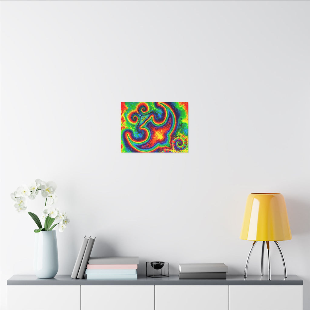 Om Symbol Rainbow Tie-Dye Canvas Print | JamminOn