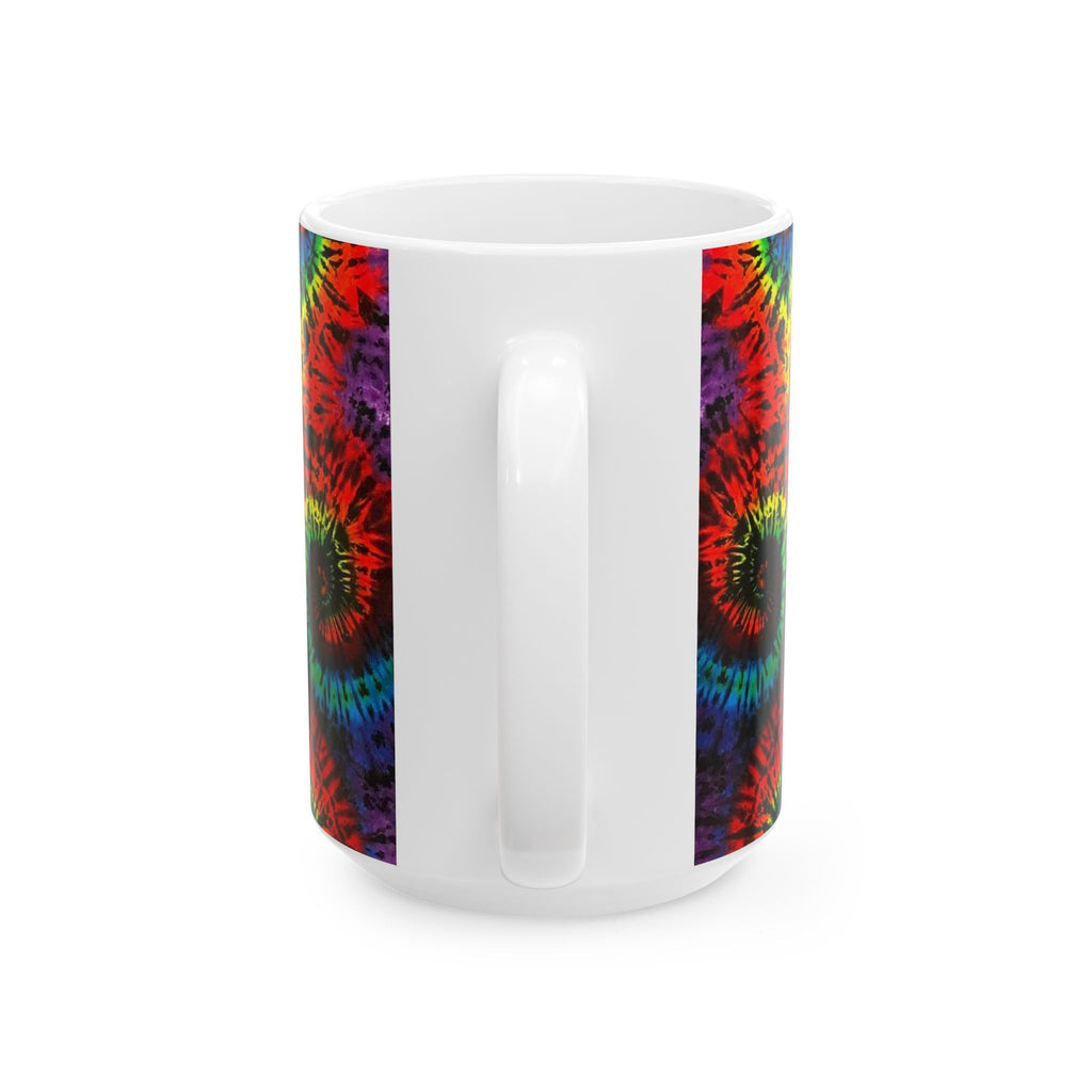 Stealie Skull Bear Heart Tie-Dye Ceramic Mug | JamminOn
