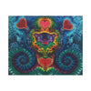 Cosmic Bear Hearts Tie-Dye Wall Art Canvas Print | JamminOn