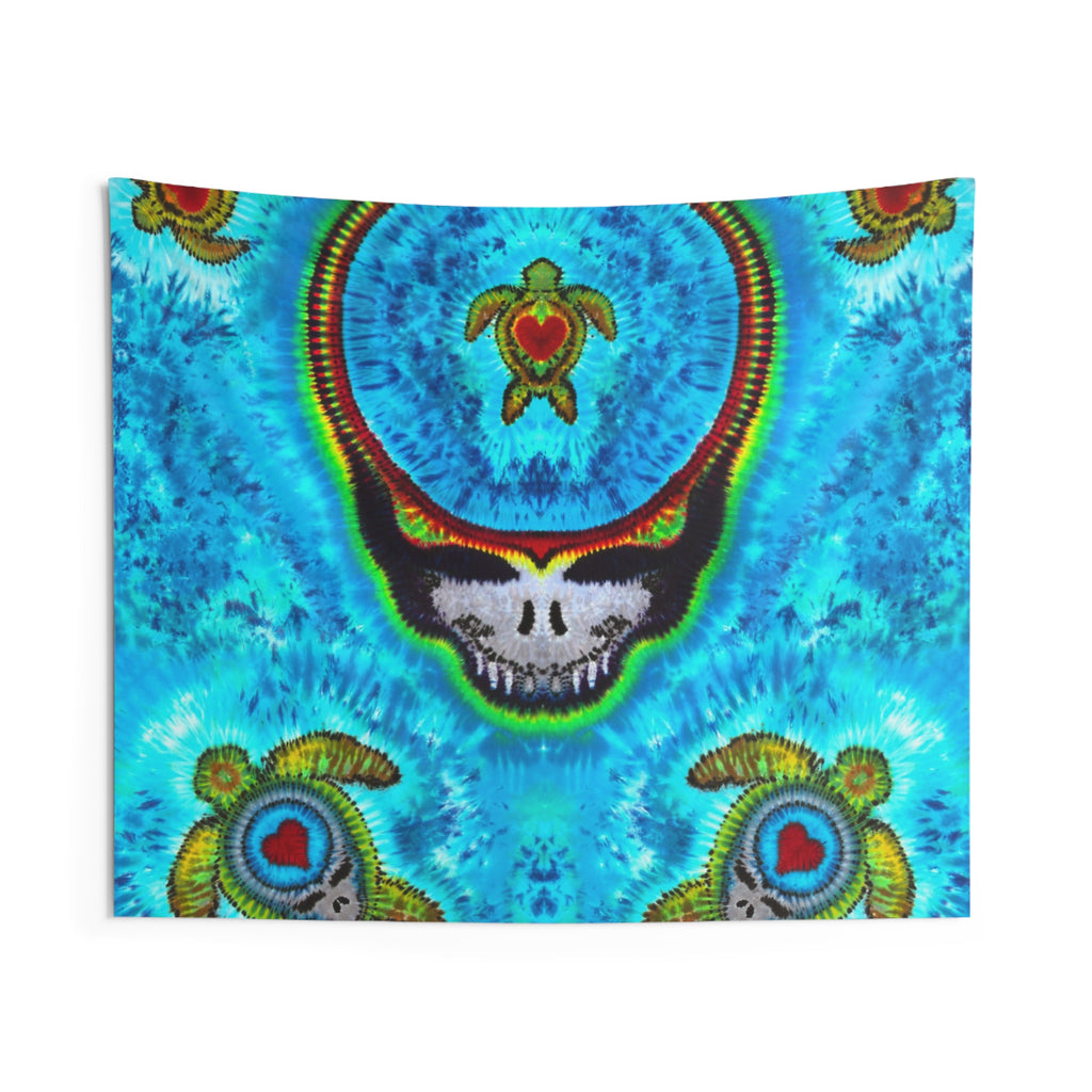 Terrapin Hearts Stealie Tie-Dye Tapestry | JamminOn