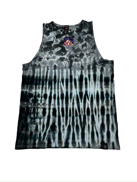 Black White Ice Tie - Dye M