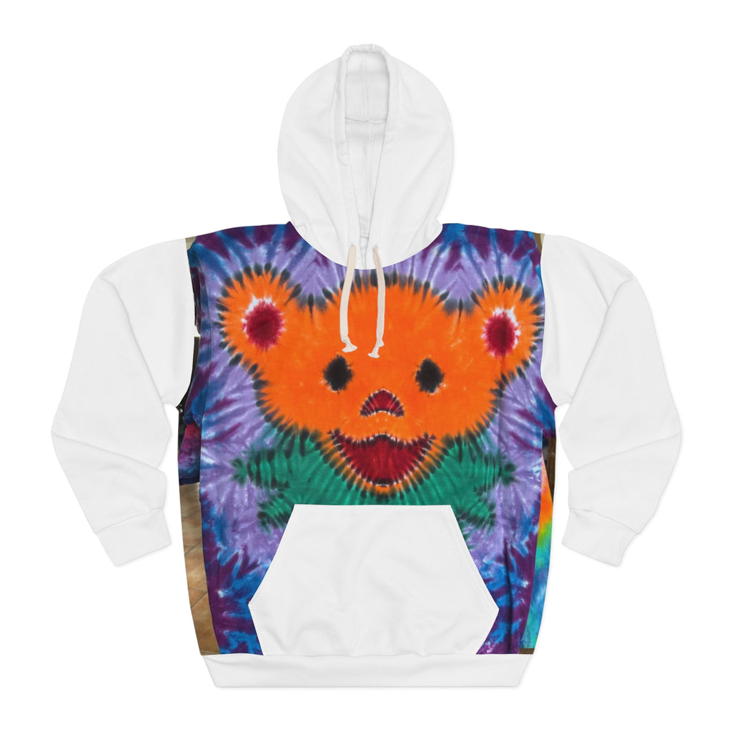Orange Bear Radial Tie-Dye AOP Hoodie | JamminOn