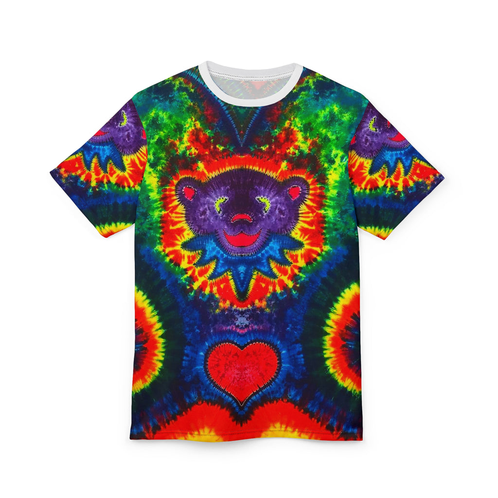 Purple Dancing Bear Hearts Tie-Dye AOP Shirt | JamminOn