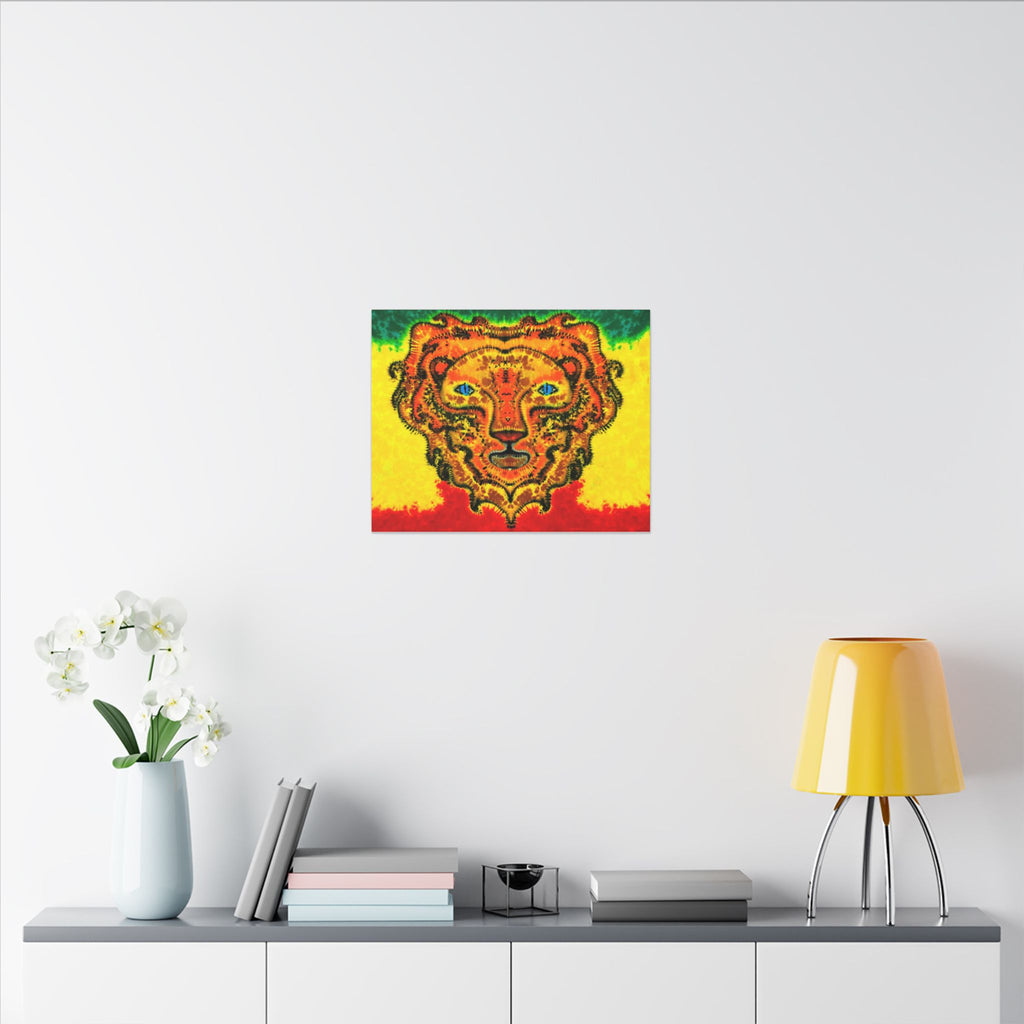 Rasta Lion Tie-Dye Canvas Print | JamminOn