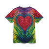 Rainbow Heart Mandala Tie-Dye AOP Shirt - JamminOn