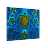 Sea Turtle Family Tie-Dye Canvas Print | JamminOn