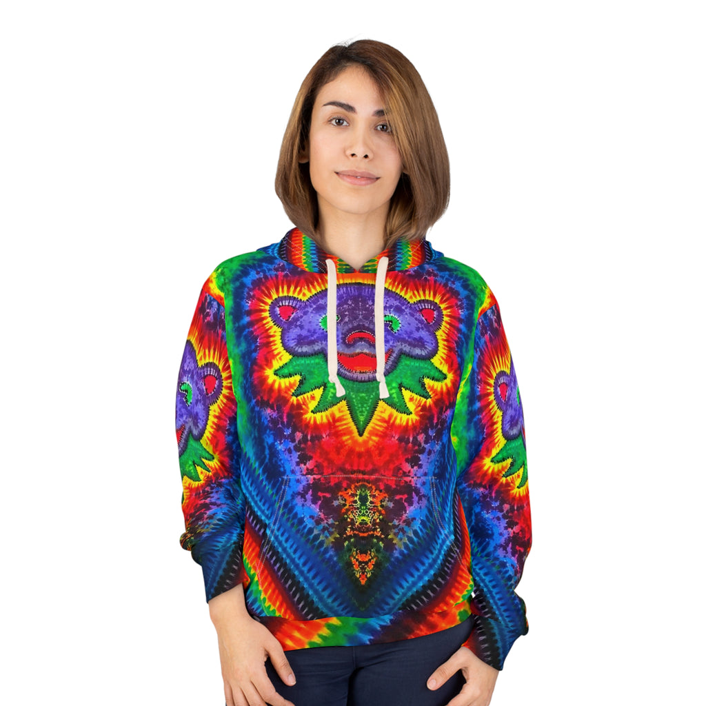 Purple Jerry Bear  Tie-Dye AOP Hoodie | JamminOn