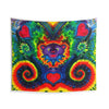 Purple Dancing Bear Hearts Tie-Dye Wall Tapestry | JamminOn
